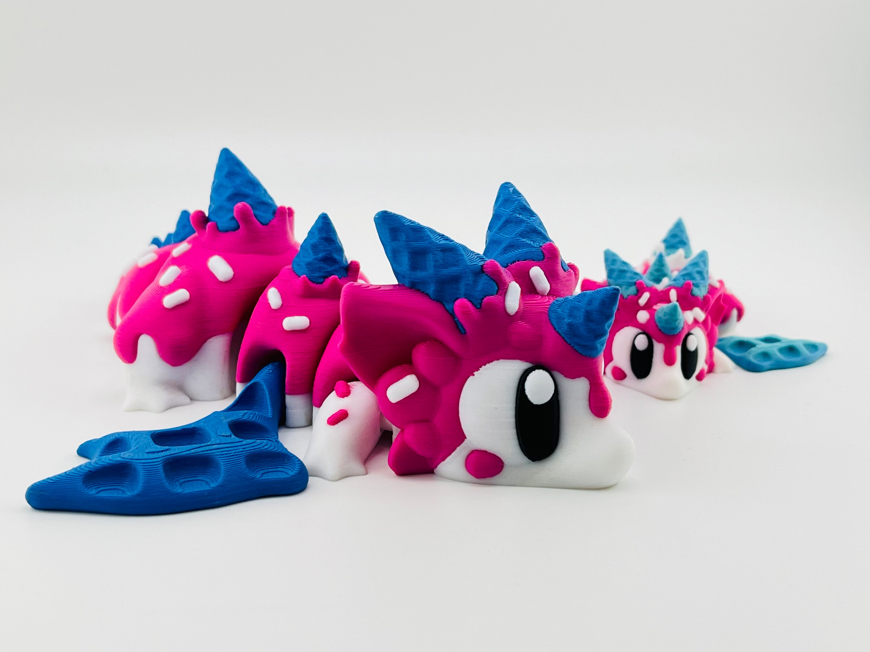 Sugar Rush Dragon Pink Blue Extra Large Fidget