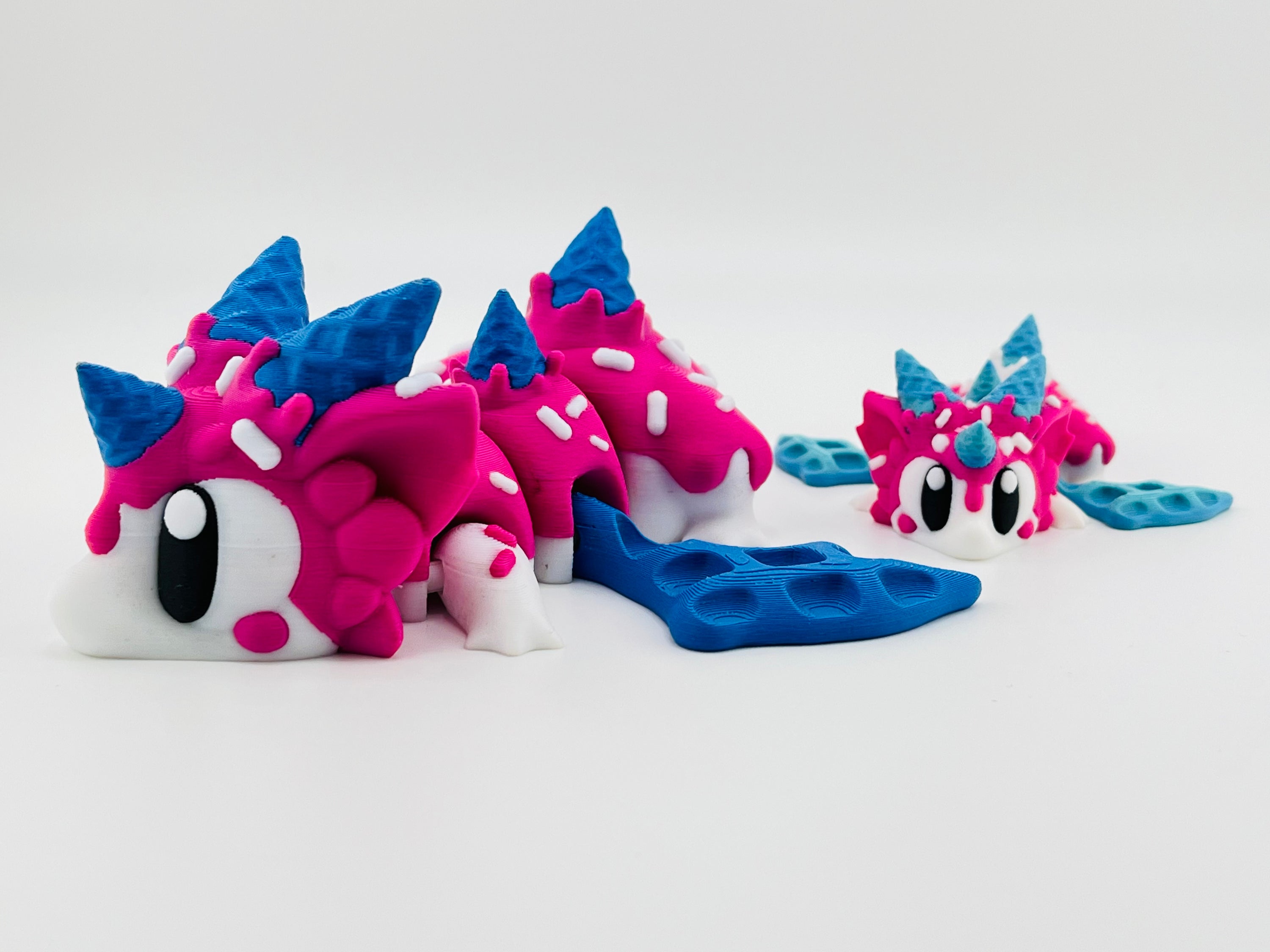Sugar Rush Dragon Pink Blue Extra Large Fidget