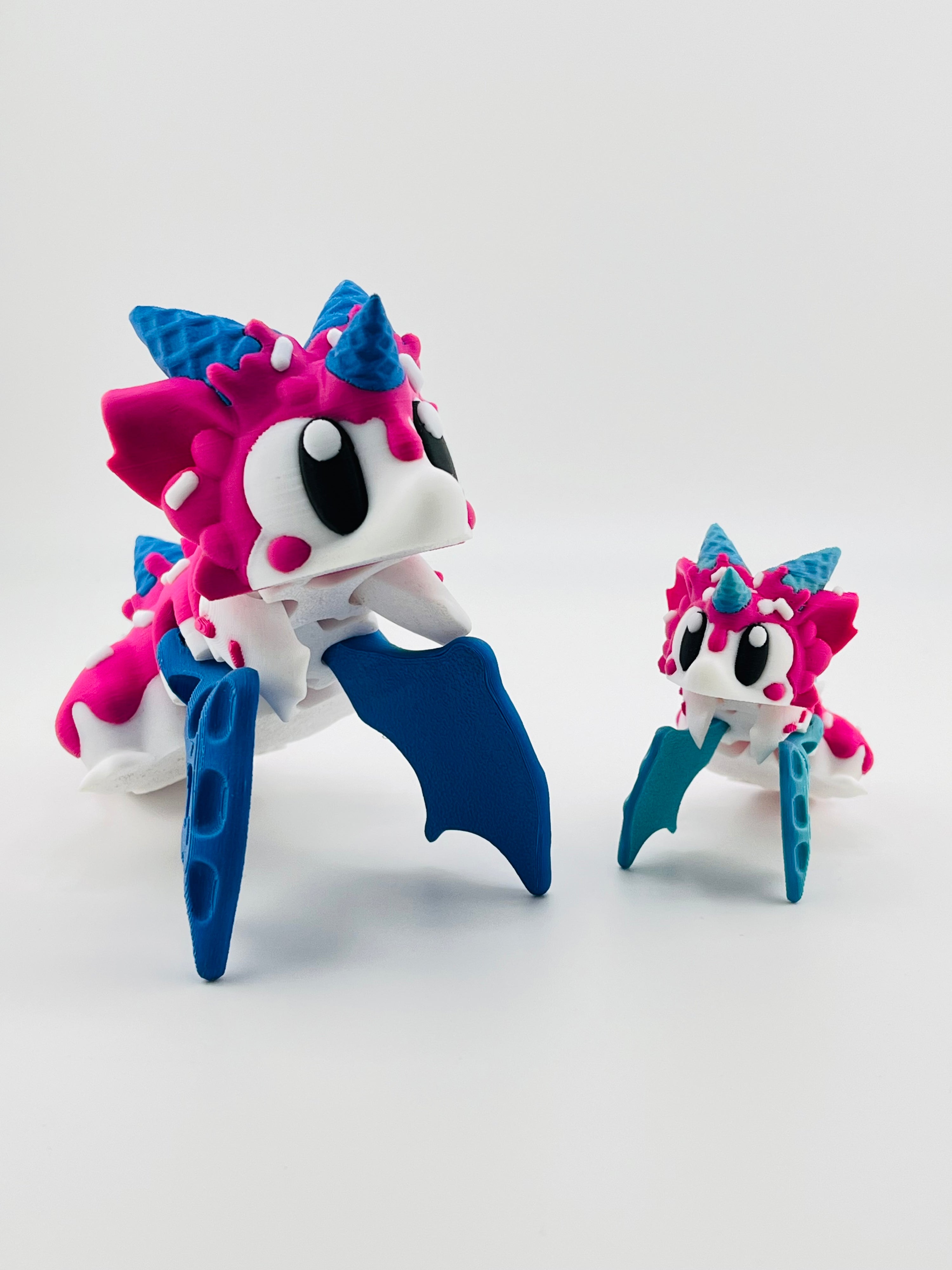 Sugar Rush Dragon Pink Blue Extra Large Fidget