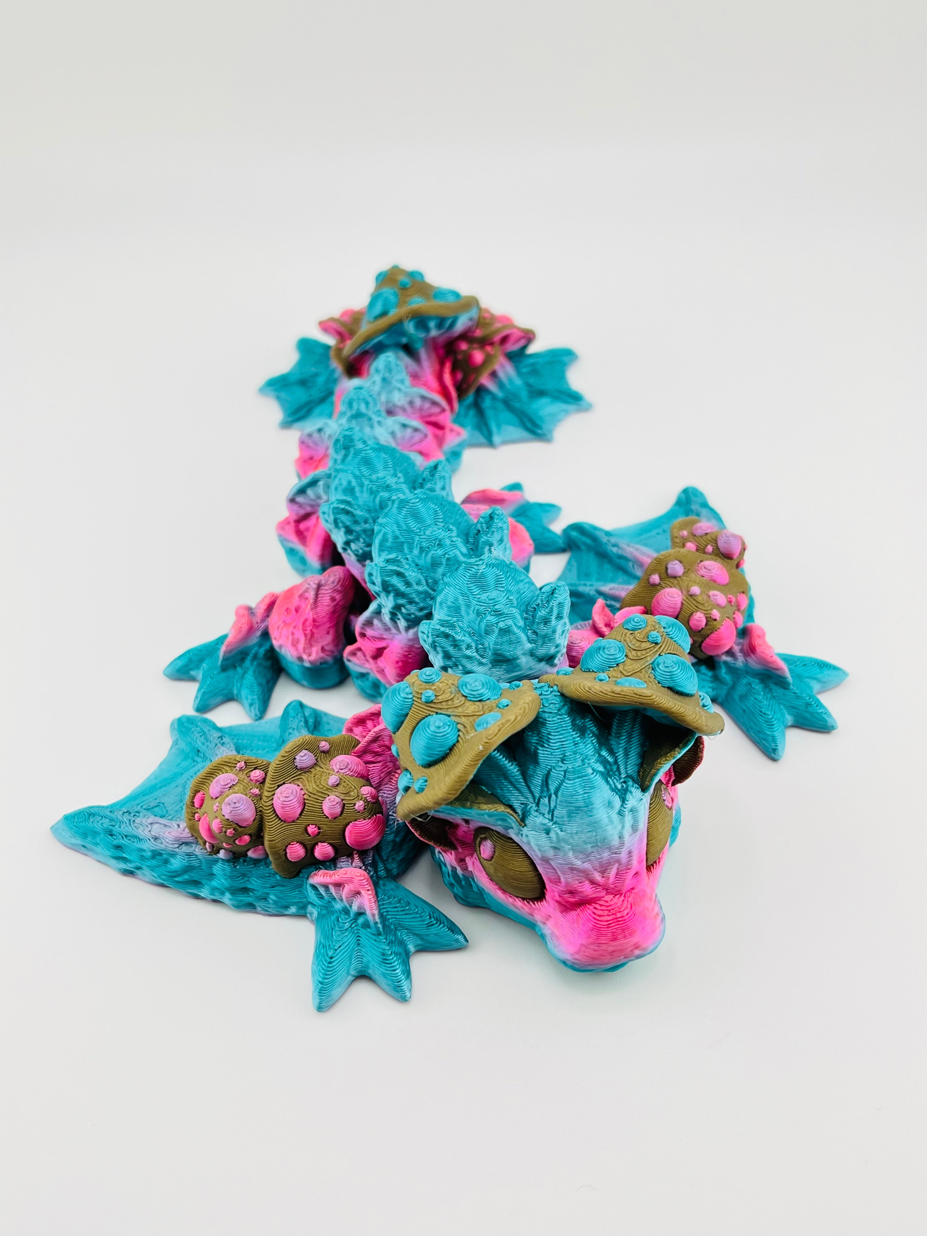Pink and Blue Mushroom Dragon XL Fidget