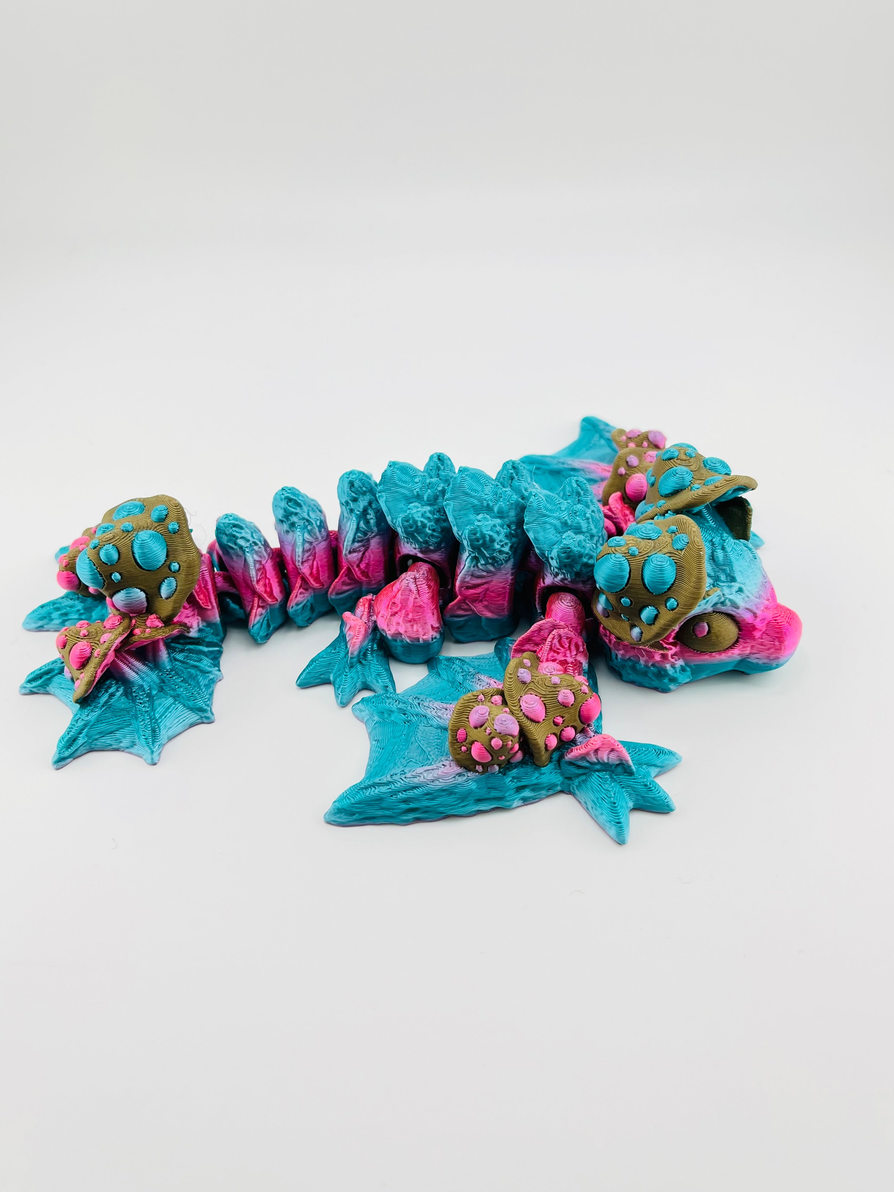 Pink and Blue Mushroom Dragon XL Fidget