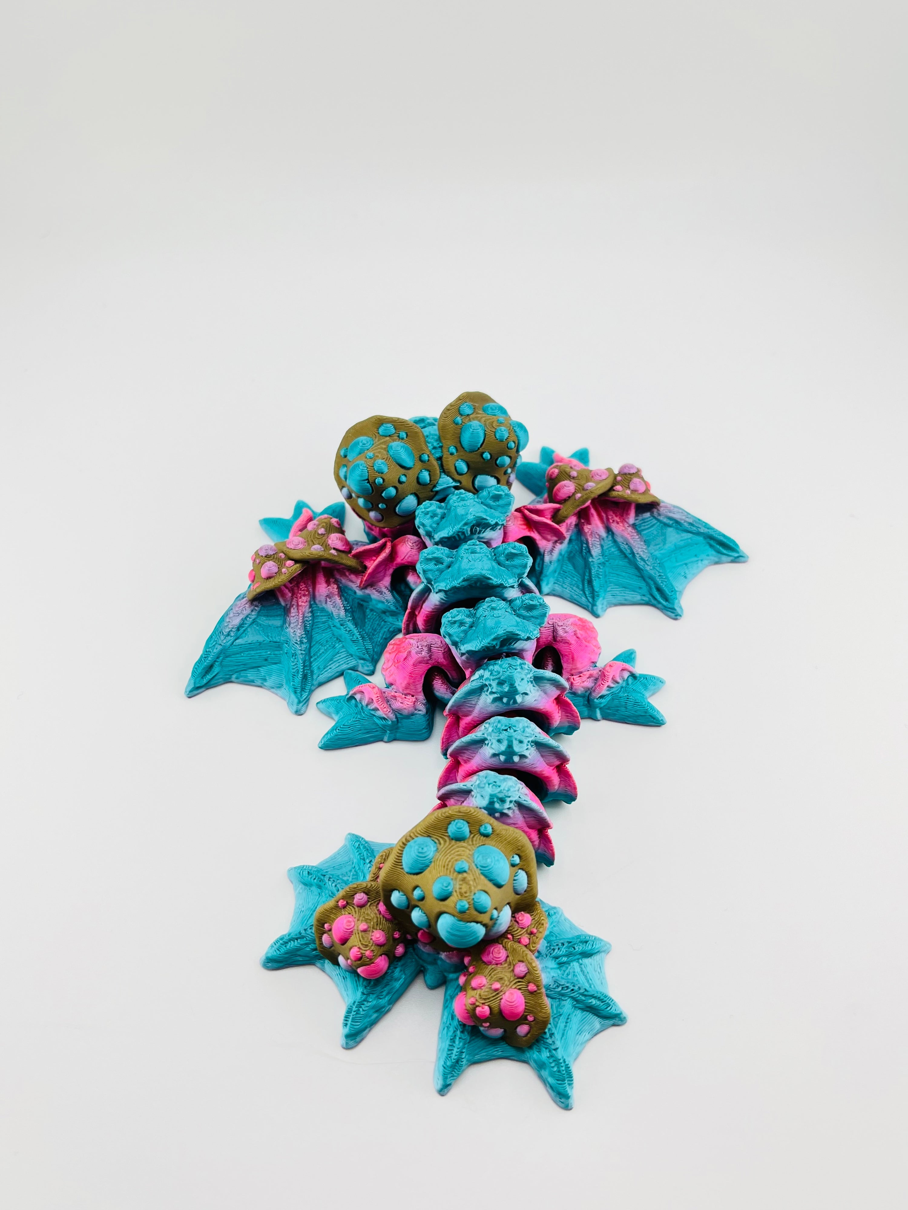 Pink and Blue Mushroom Dragon XL Fidget