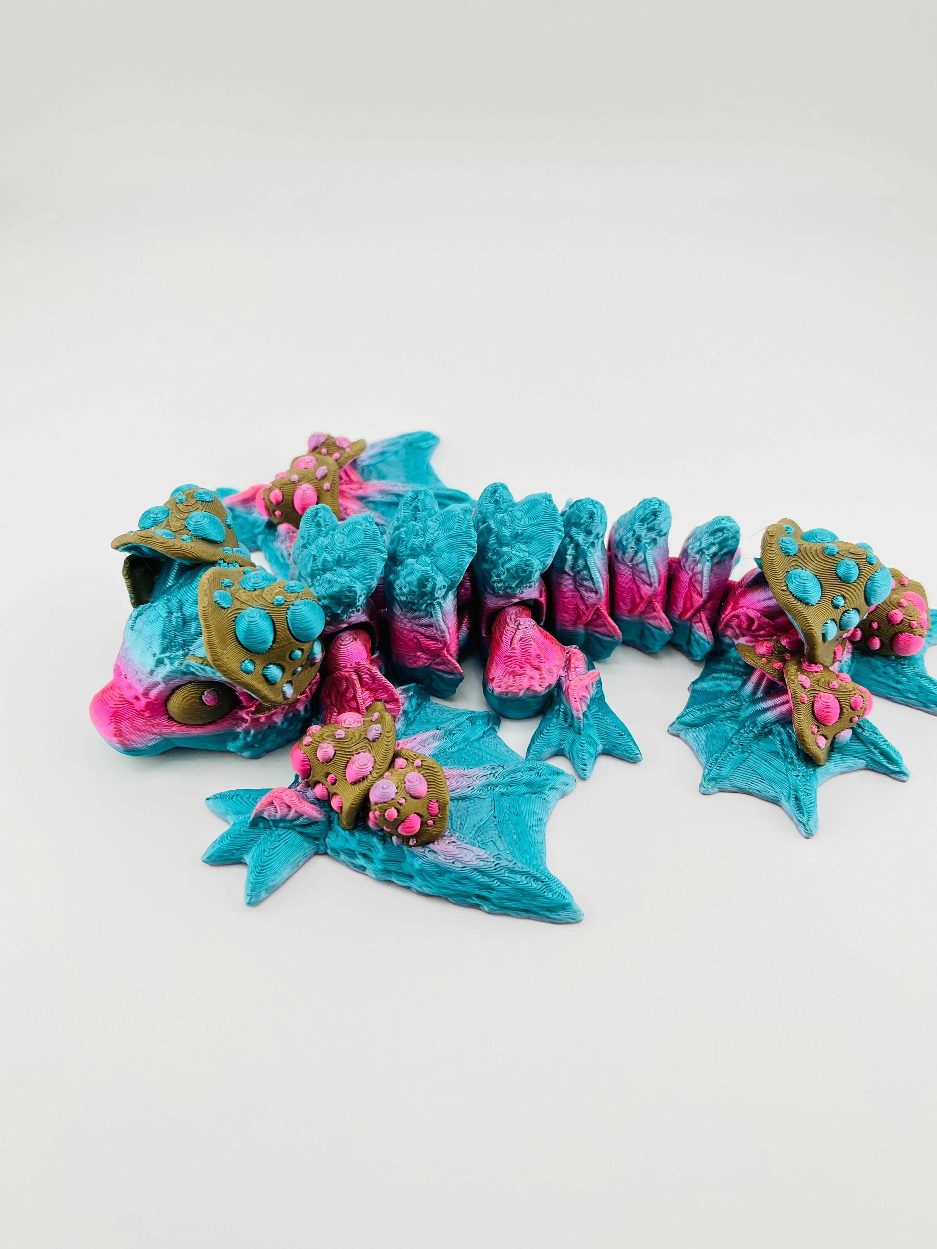 Pink and Blue Mushroom Dragon XL Fidget