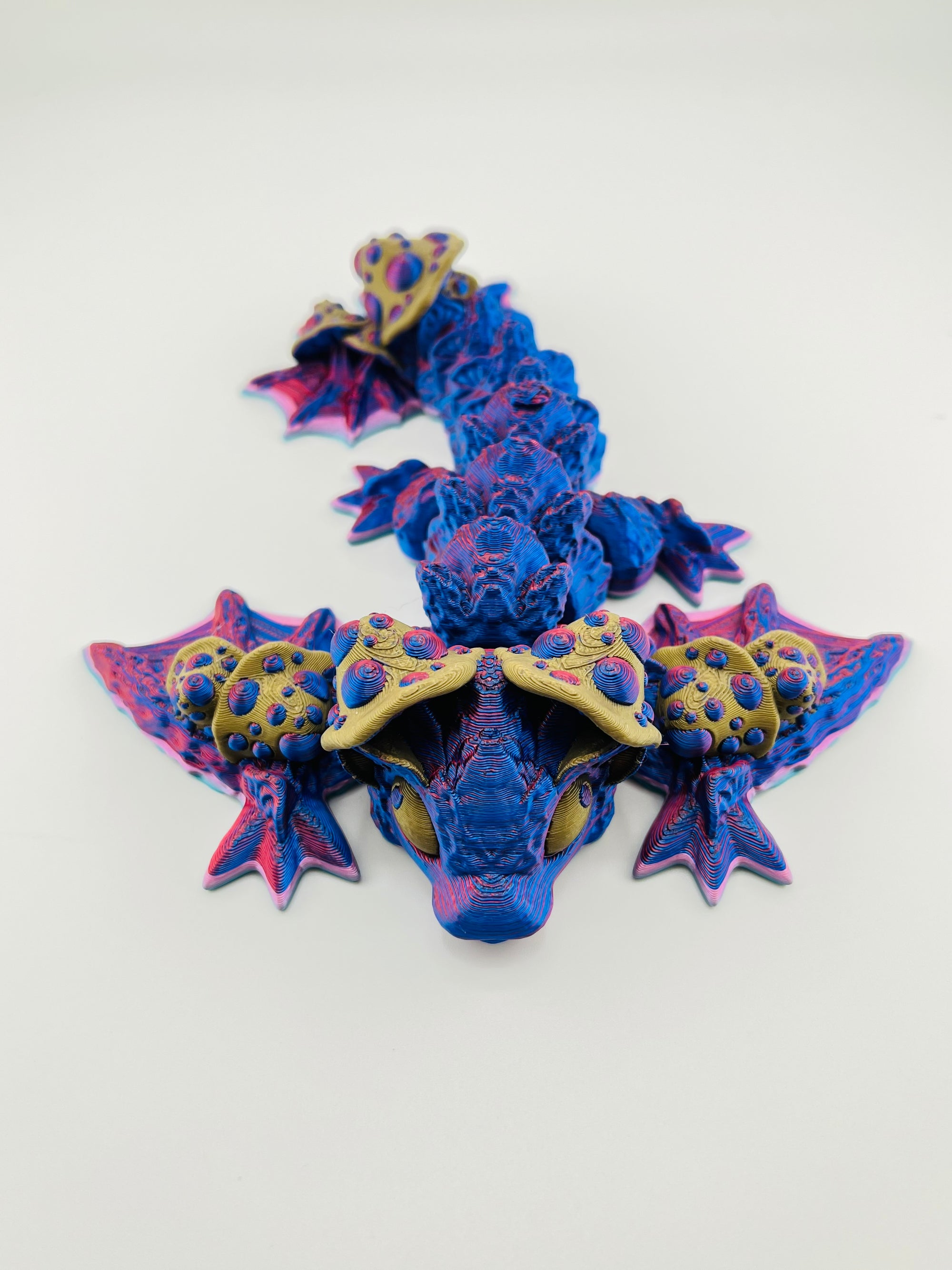 Red and Blue Mushroom Dragon XL Fidget