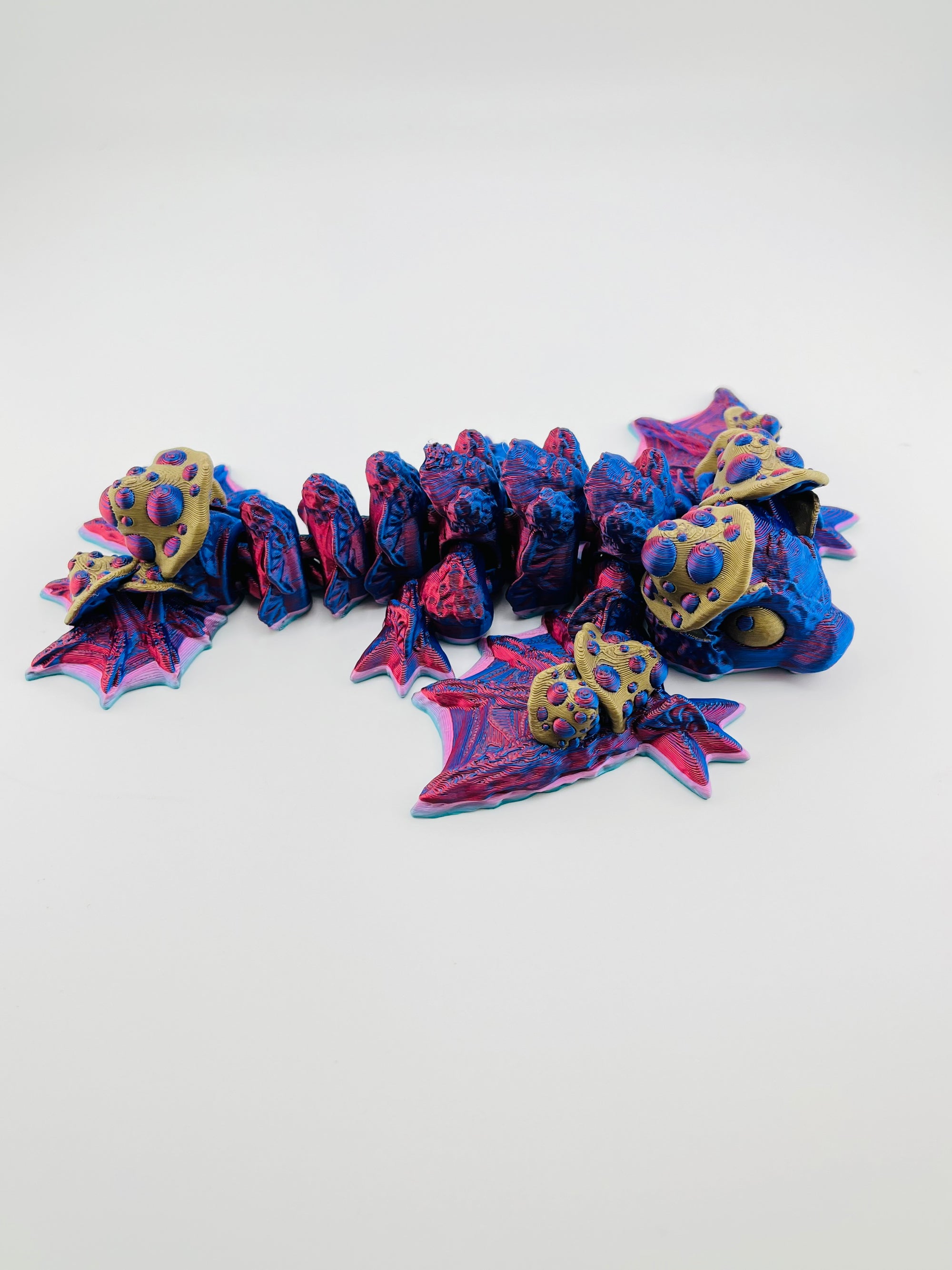 Red and Blue Mushroom Dragon XL Fidget