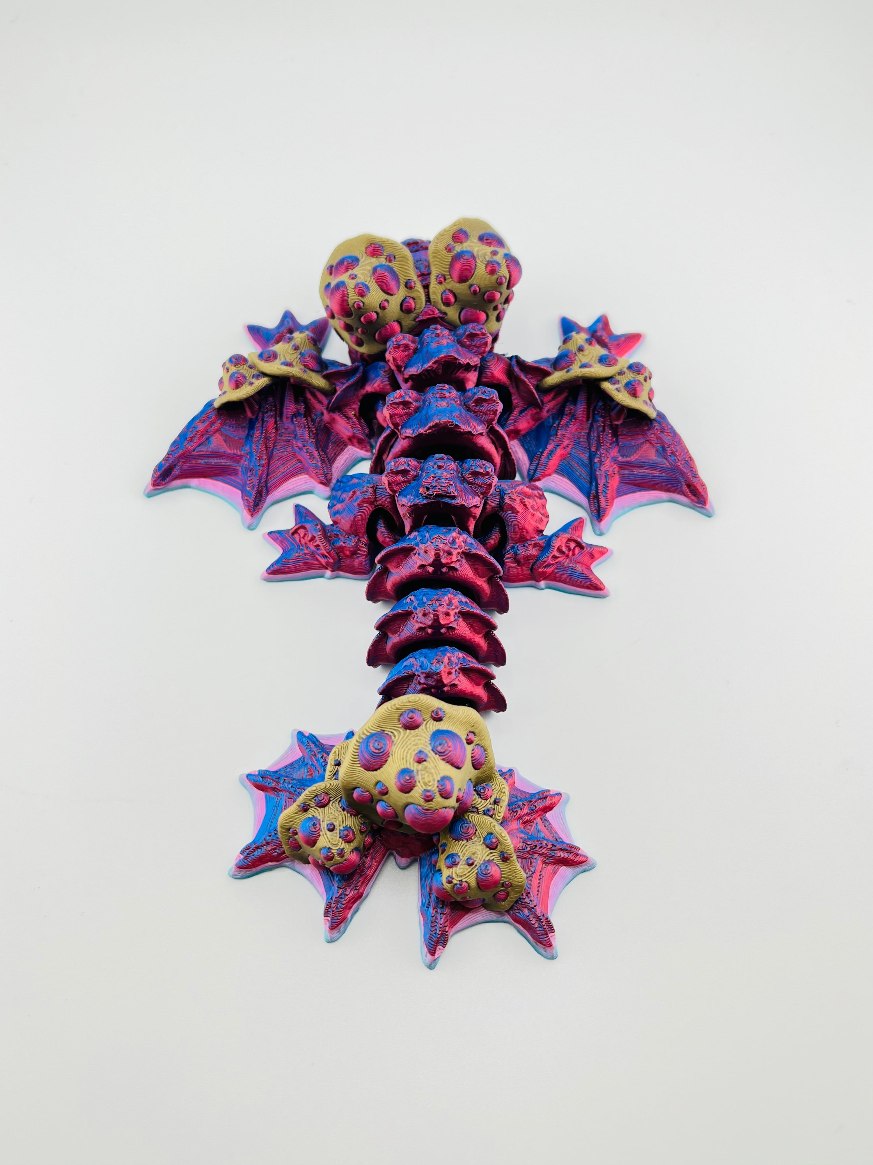 Red and Blue Mushroom Dragon XL Fidget