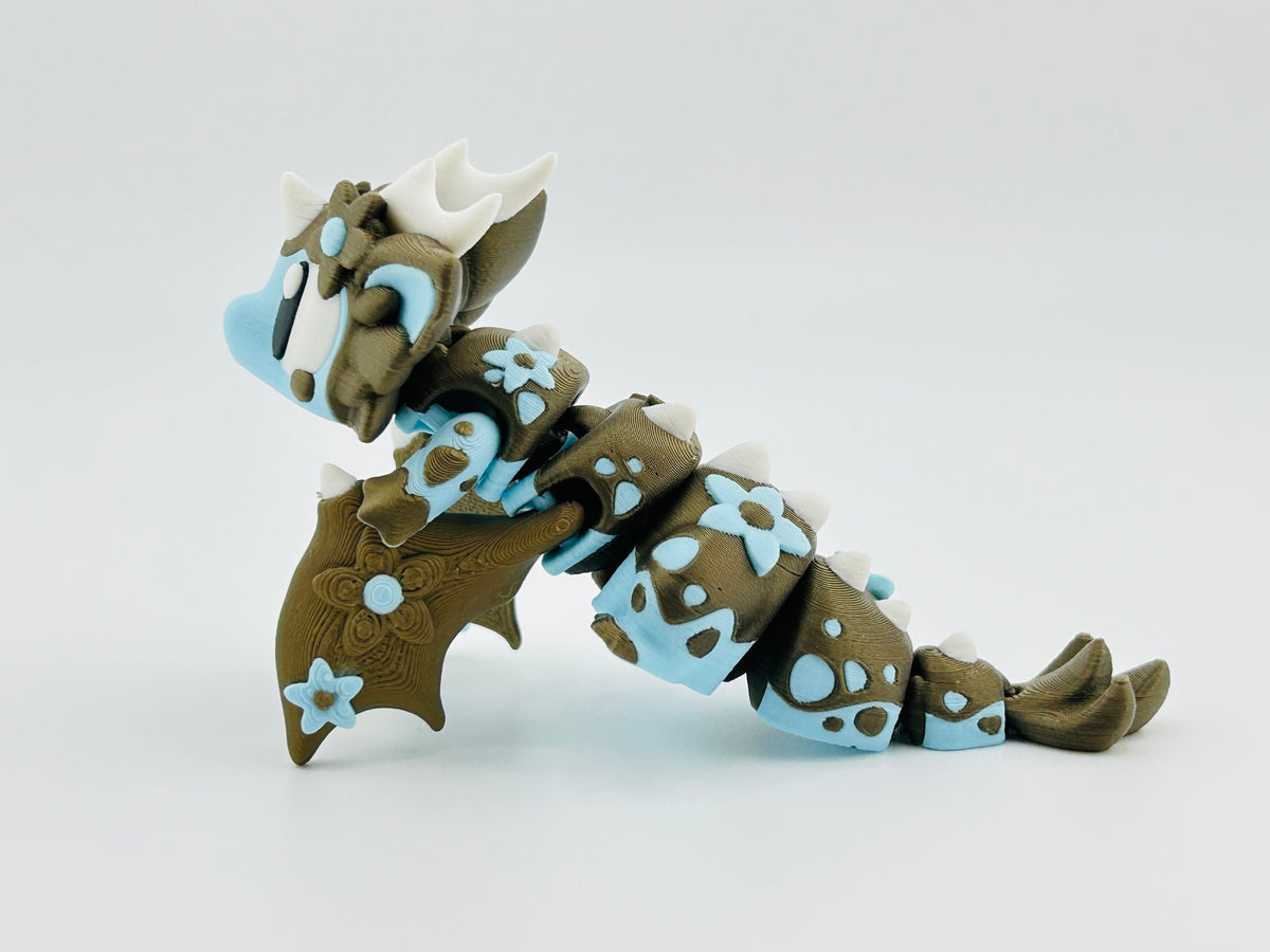 Blossom Dragon Blue And Gold Fidget Toy