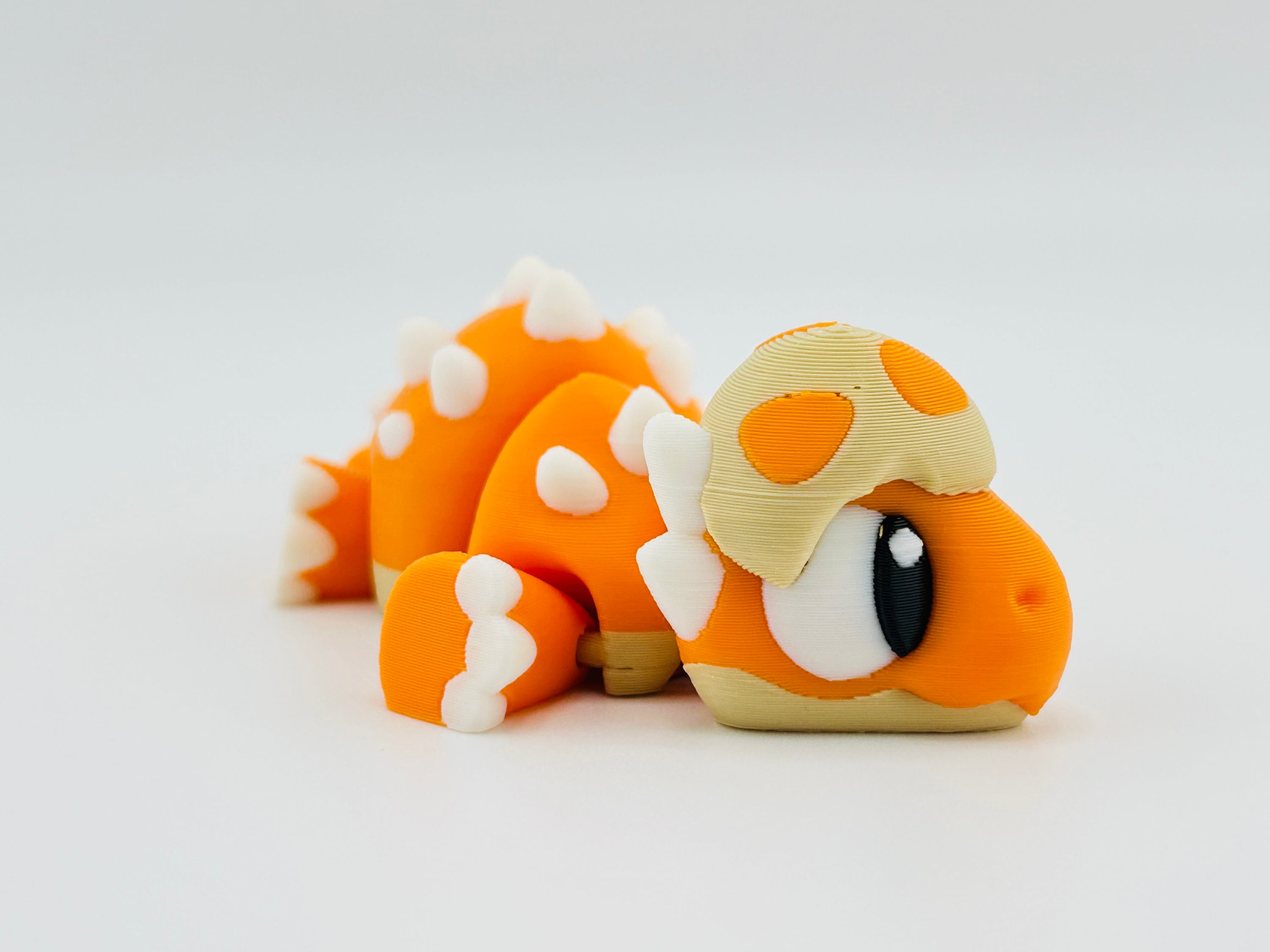 Baby Ankylosaurus Orange Tan Fidget