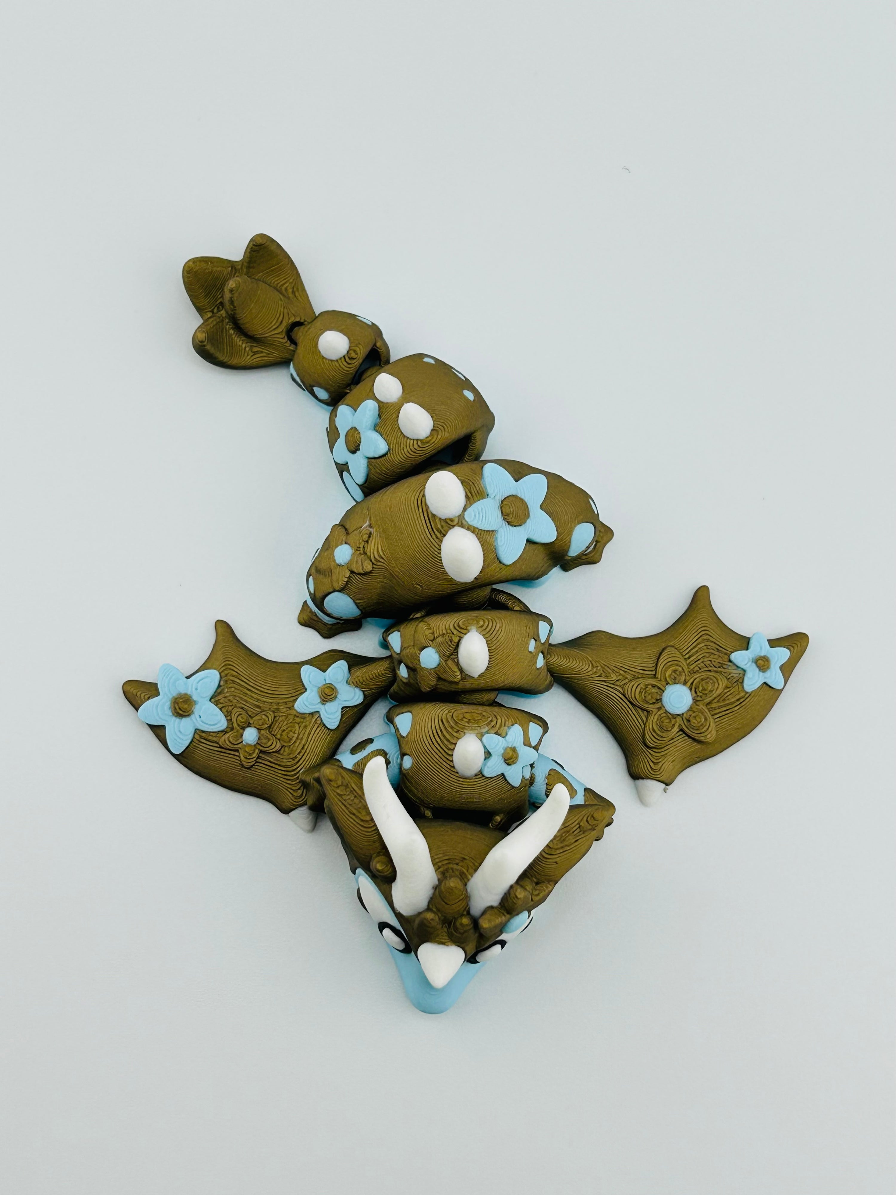 Blossom Dragon Blue And Gold