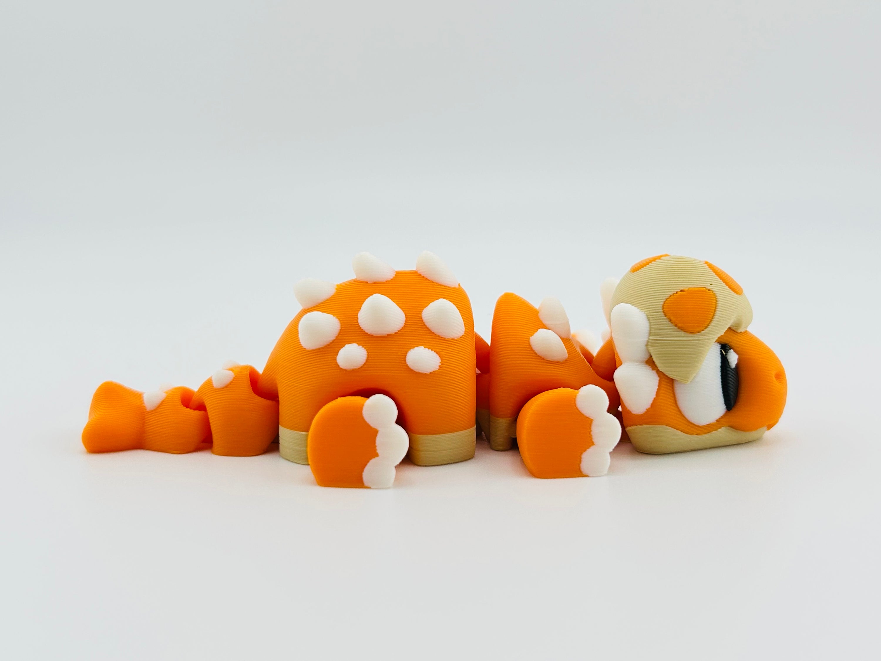 Baby Ankylosaurus Orange Tan Fidget