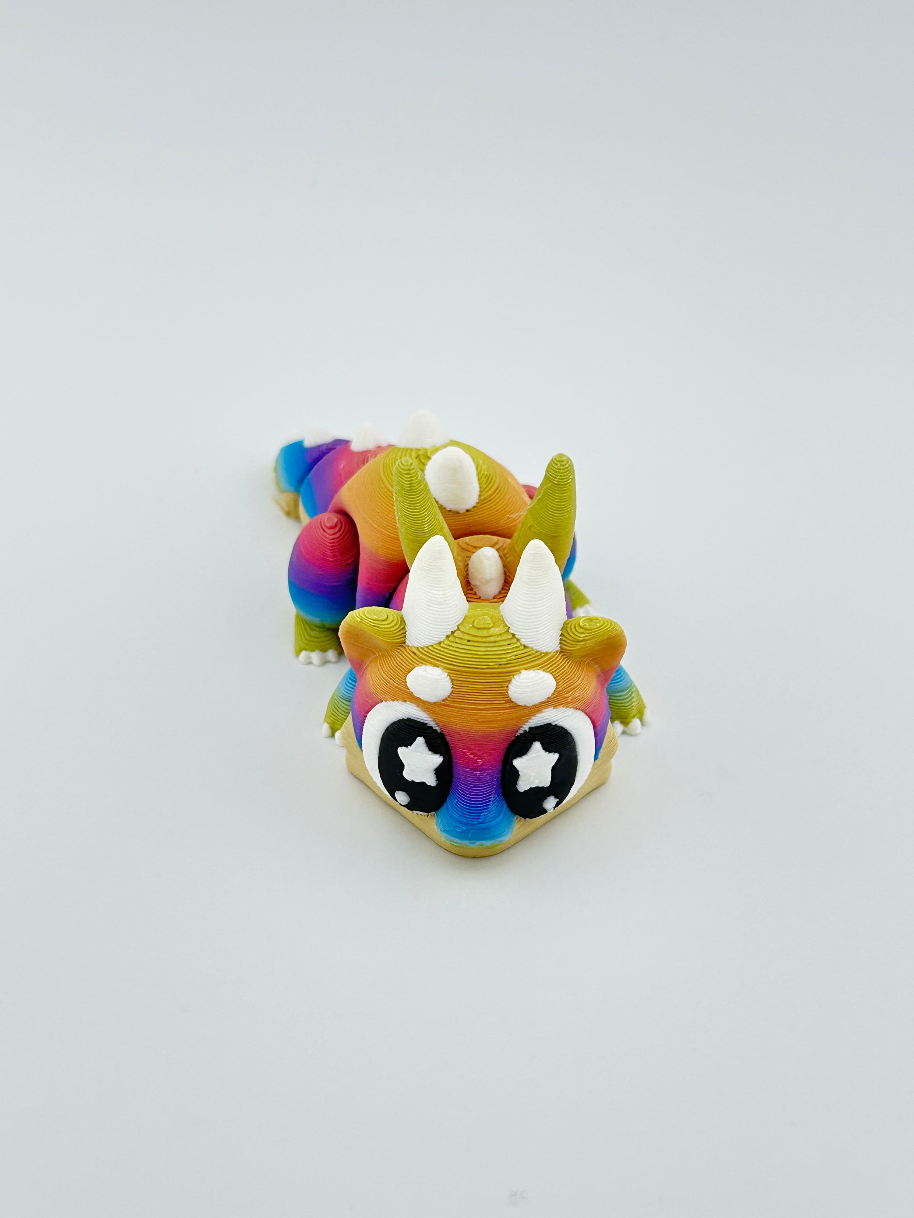 Rainbow Baby Chonky Dragon Keychain