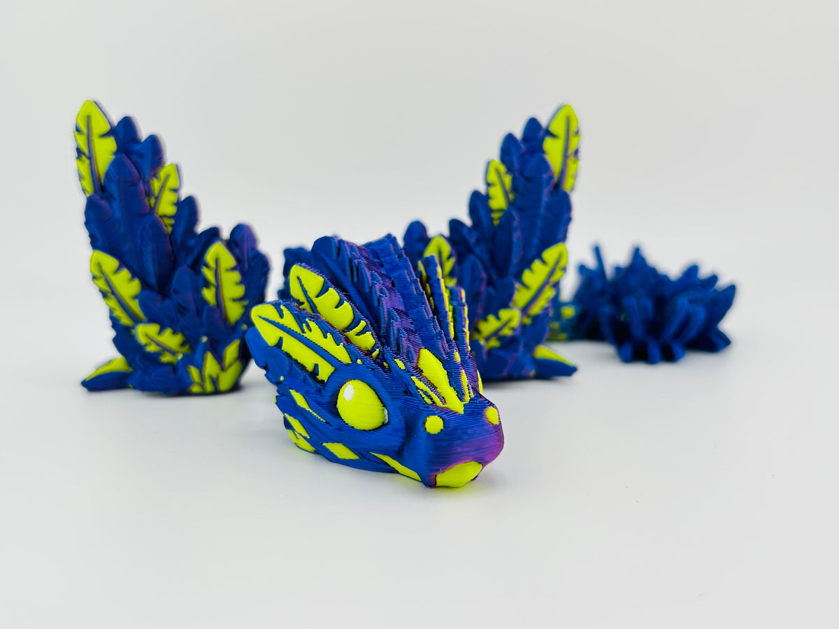 Baby Flying Serpent Lime Fidget Toy