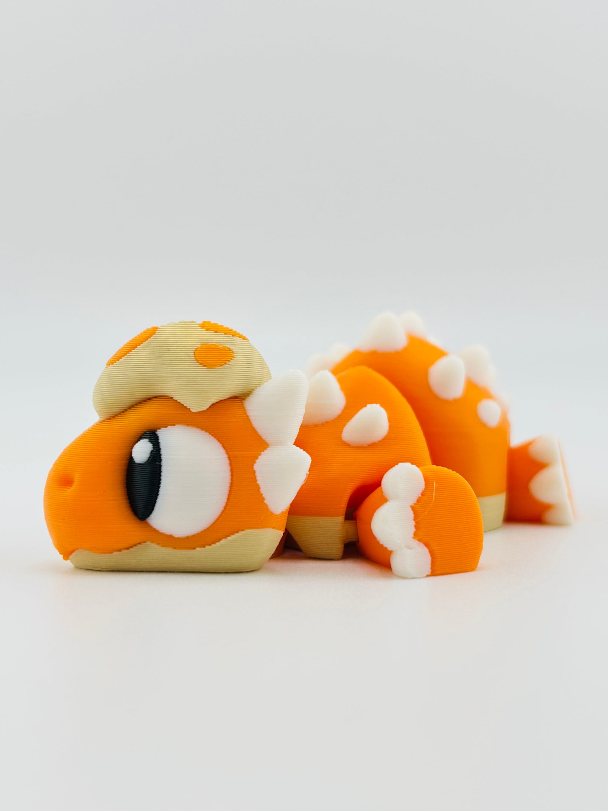 Baby Ankylosaurus Orange Tan Fidget